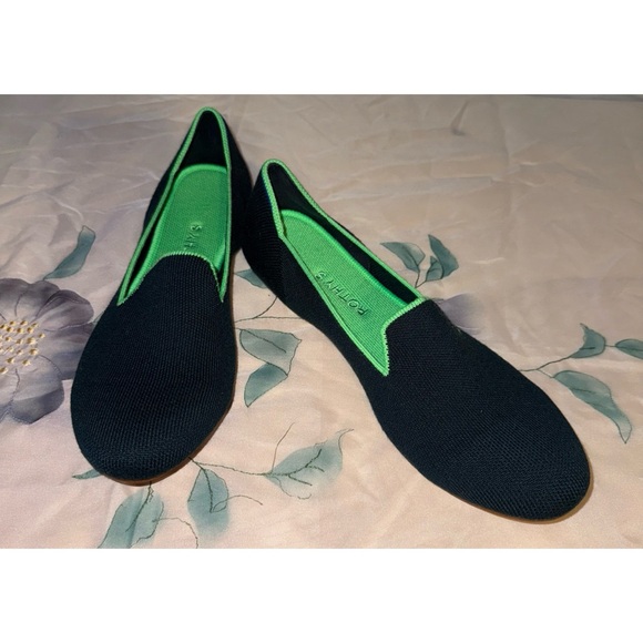 Rothy's Shoes - New Rothy's Forest Green and Neon Green Loafers Size 10W